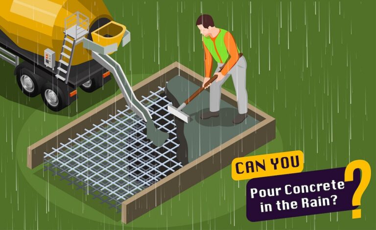 Pouring Concrete in the Rain