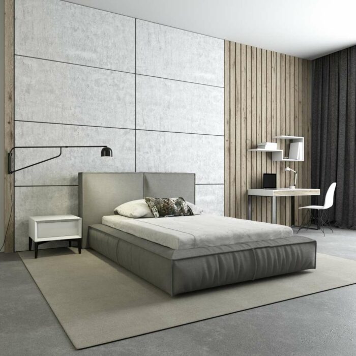 Textured Paint in Bedroom and Living Room