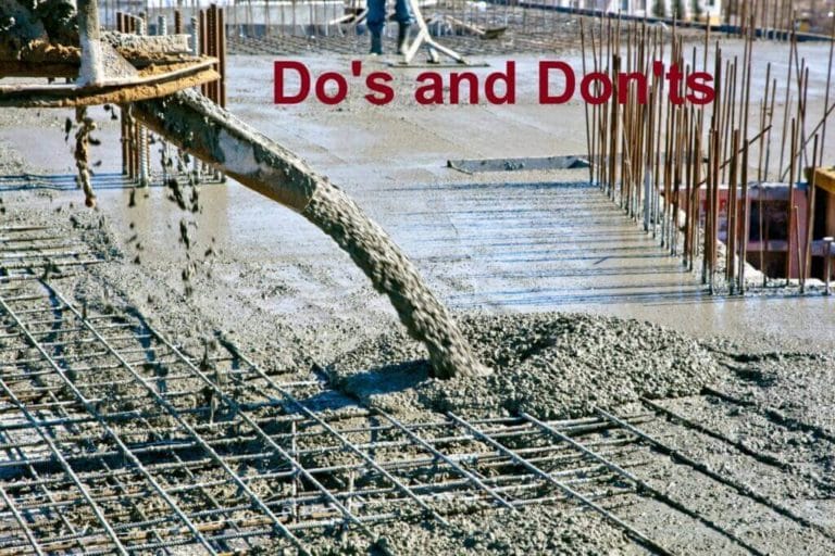Dos Donts in Concrete