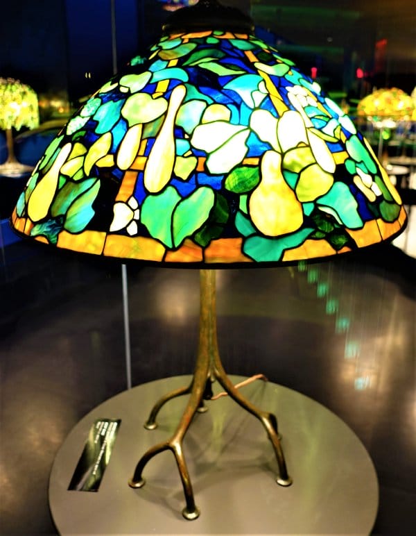 Tiffany lamp made out of colourful stained glass