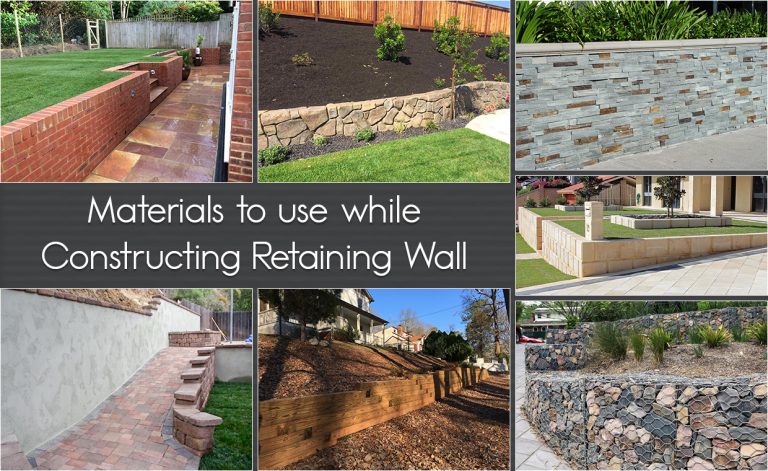 Materials to use while Constructing Retaining Wall