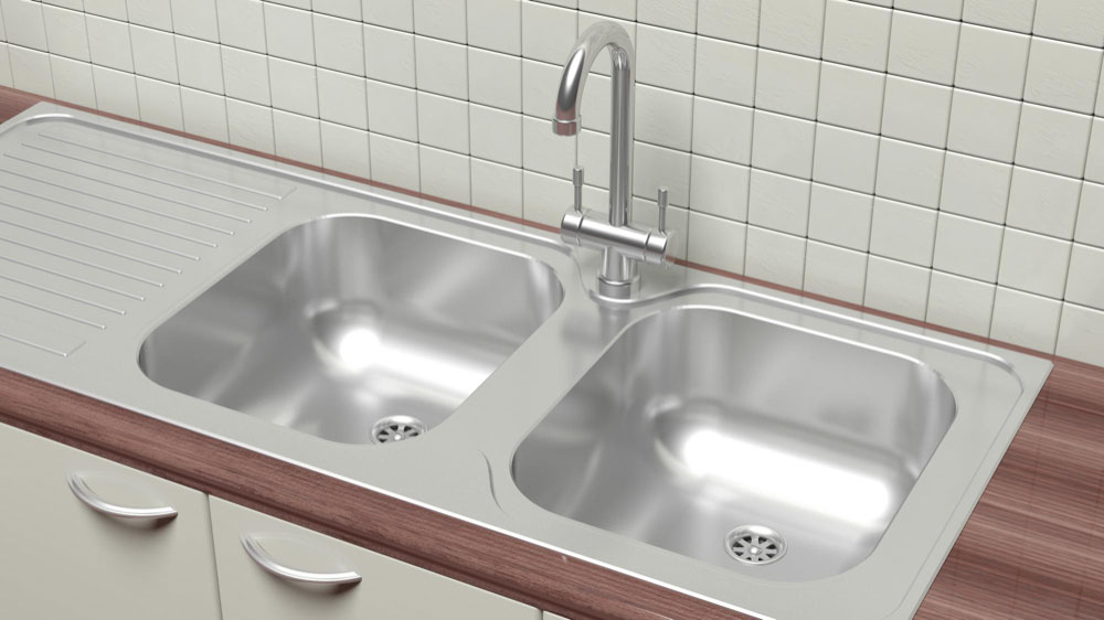 Sink with Drainboard