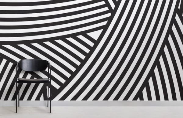 Black & White Patterned Murals