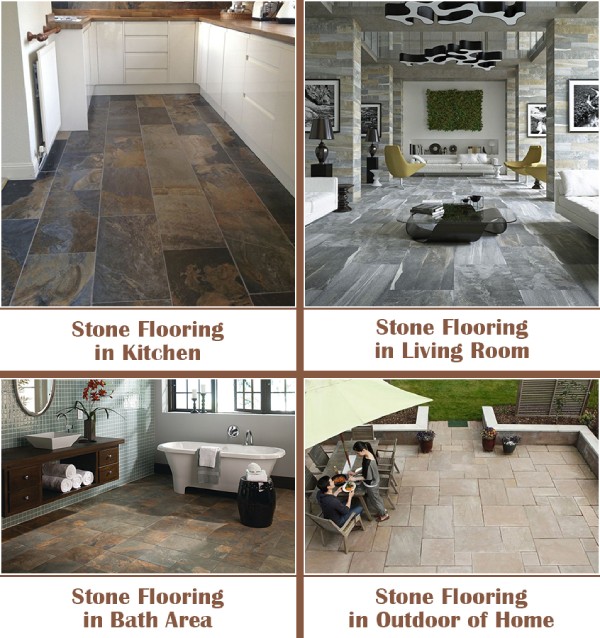 Natural Stone Flooring at Various Part of the Home