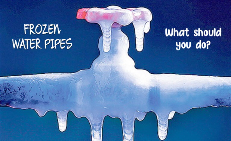 Frozen Water Pipes - What should you Do