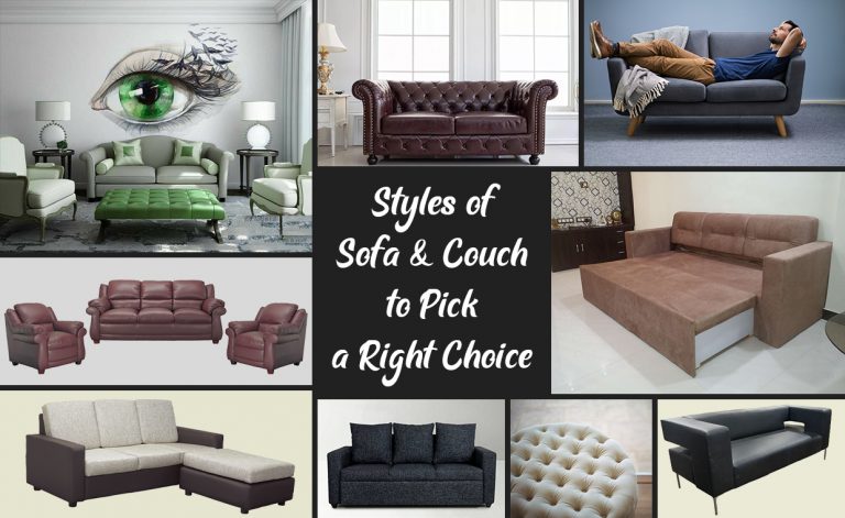 Styles of Sofa and Couch