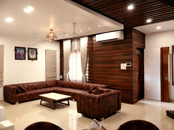 Living Room Interior Design - Maruti Dham Society, Varachha, Surat