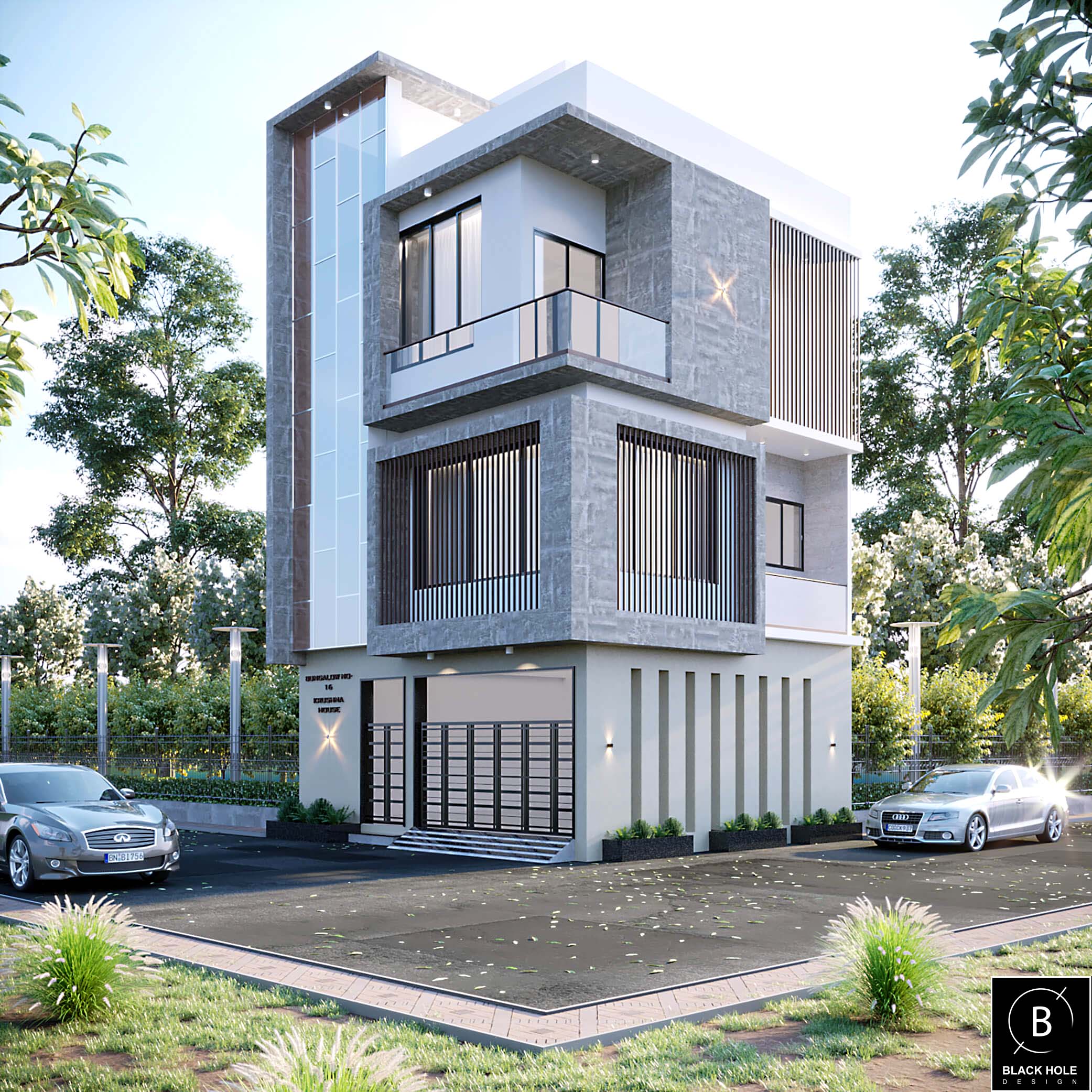 Architectural Design of Krishna House, Adajan.