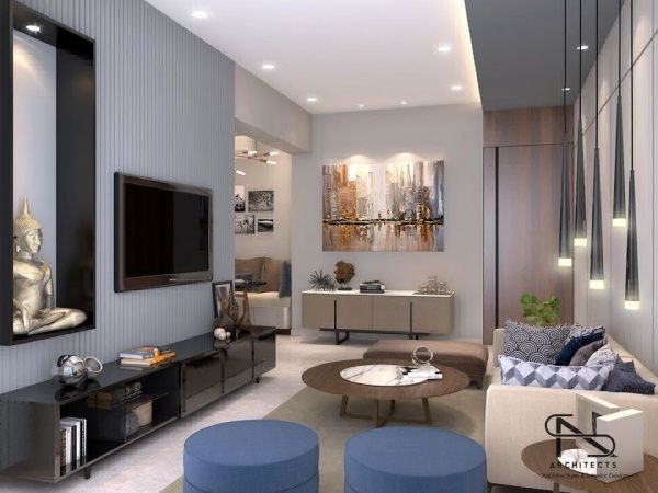 Mrs. Gawde's - Living Room Interior, Andheri