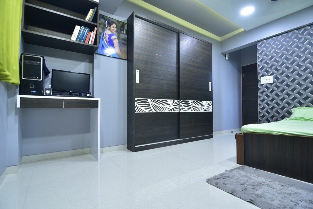 2 Door Sliding Wooden Wardrobe