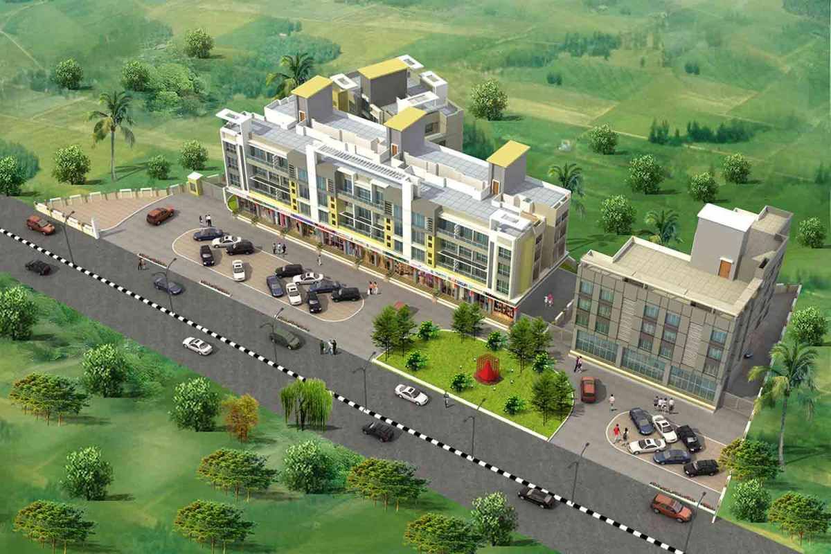 Bird Eye View of Residential Apartment Blocks