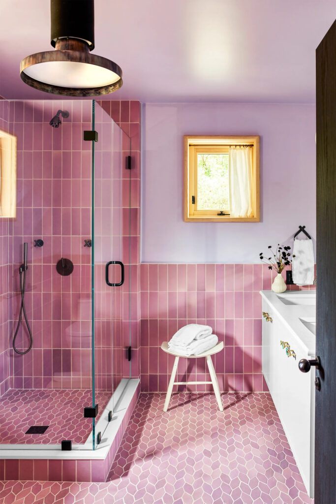 Dramatic colour palette for Bathroom