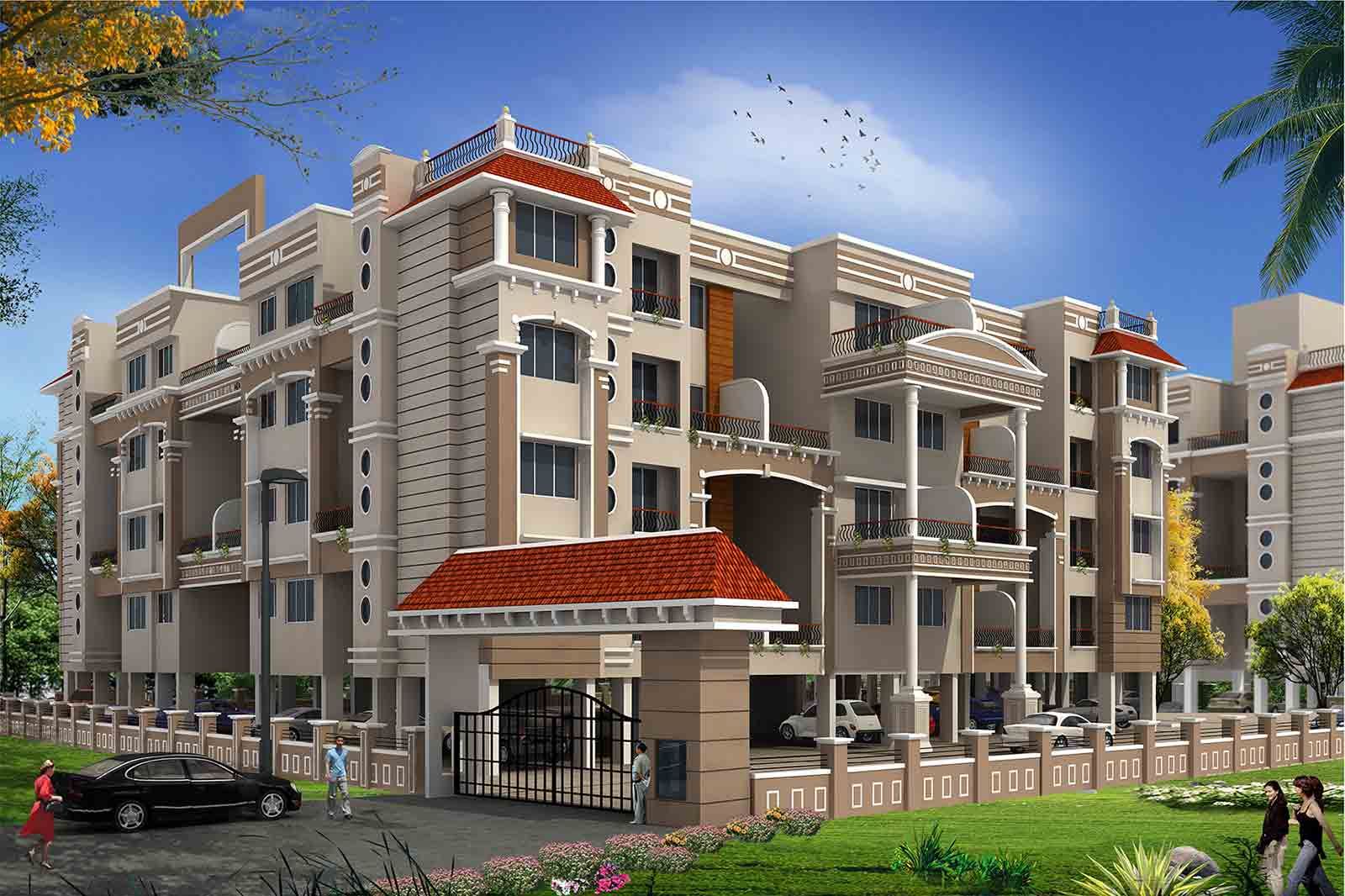 Exterior View of Low Rise Residential Apartment