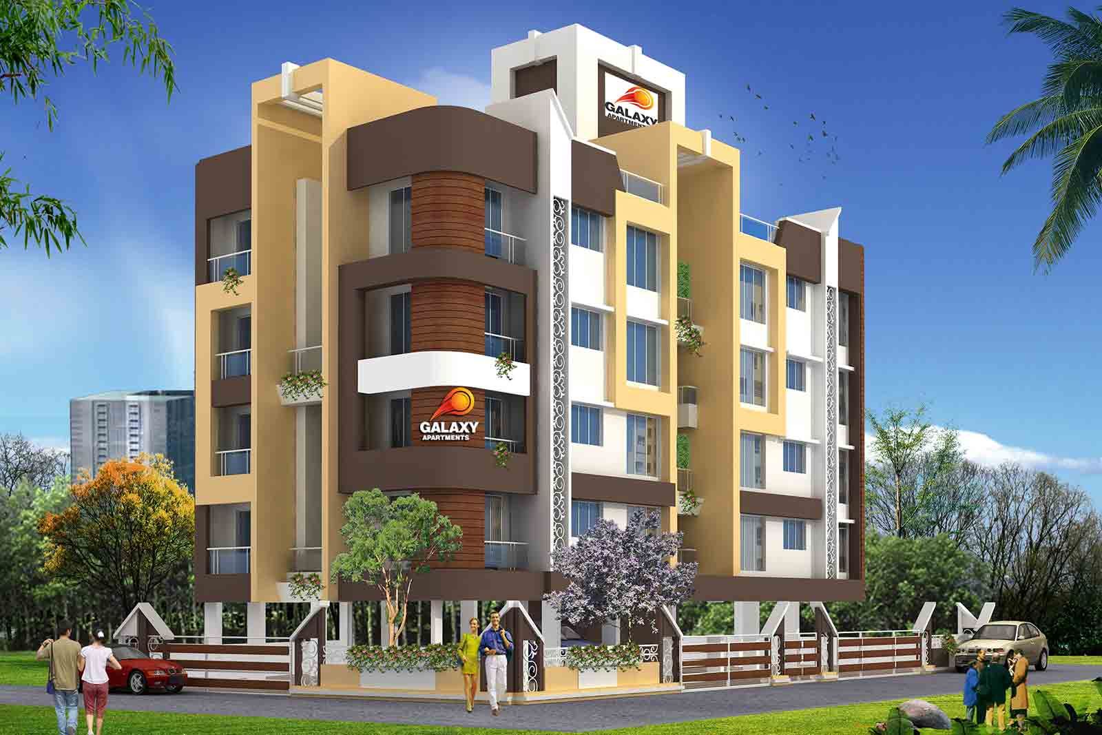 Exterior View of Low Rise Residential Apartment