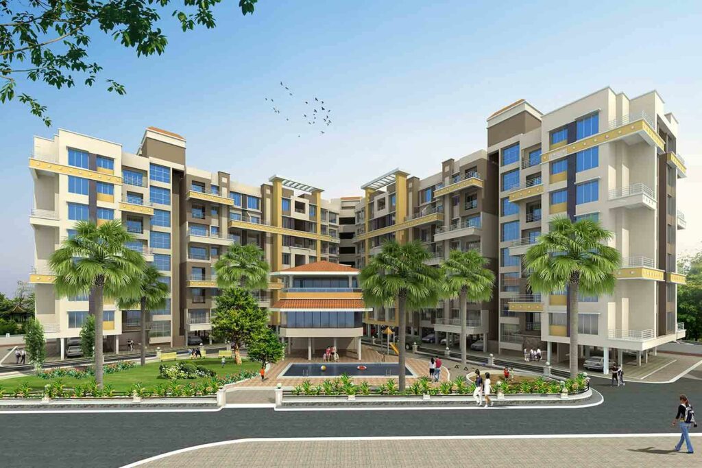 Front View of Residential Apartment