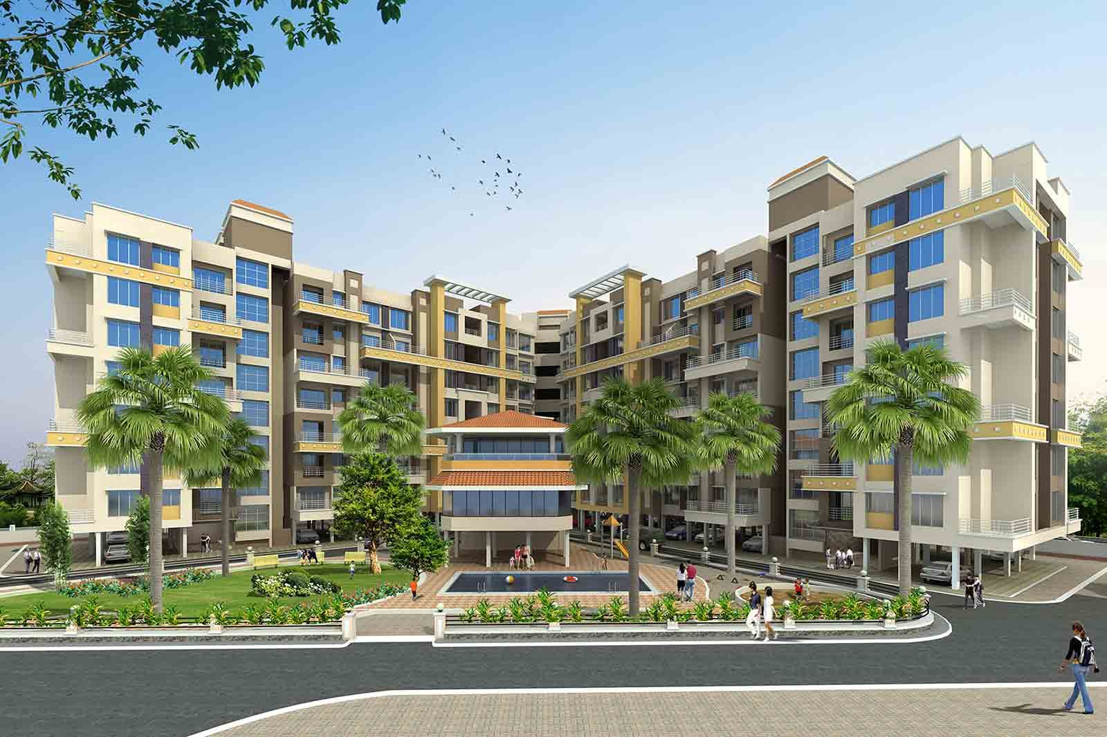 Front View of Residential Apartment