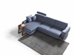 Linen Upholstered Modern Sectional Sofa cum Bed