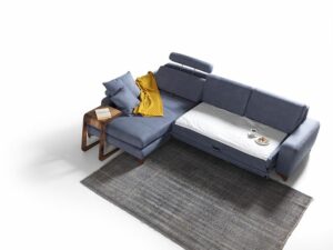 Linen Upholstered Modern Sectional Sofa cum Bed