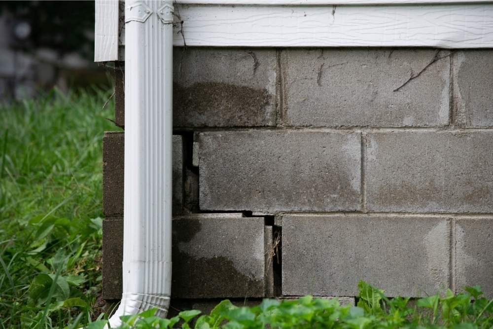 Cracks in Foundation Wall Due to Water Damage