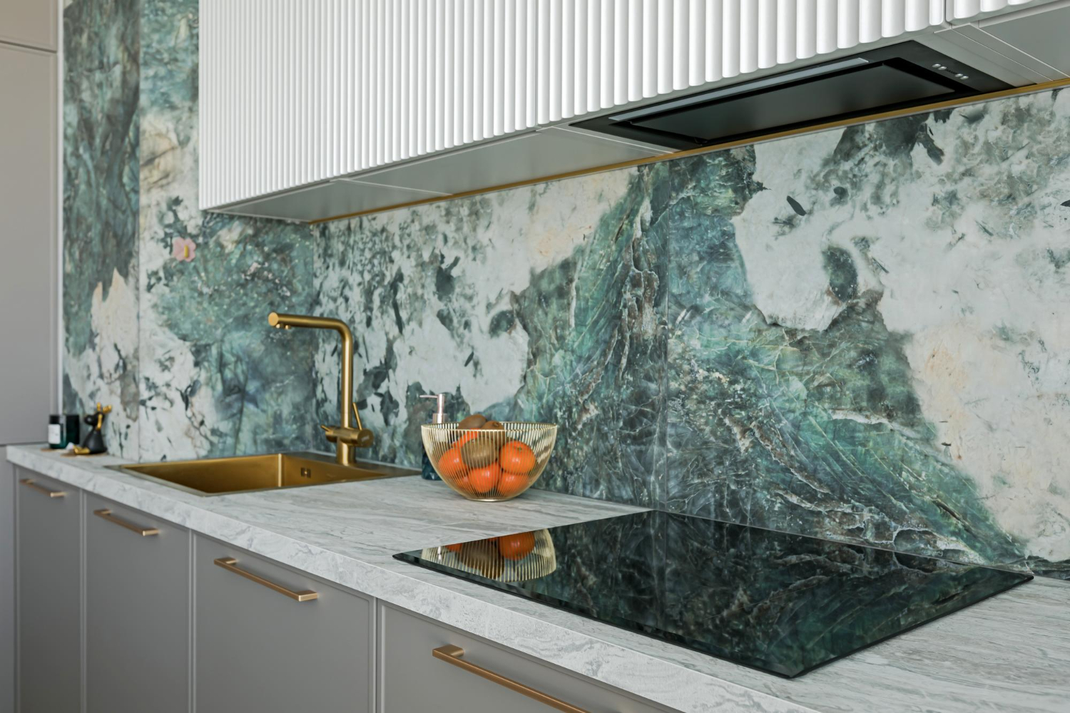 Stone Slab Backsplash