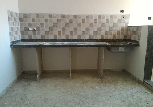 Kitchen Platform with facia patty & 20 mm single polished kota stone for kitchen platform support Kitchen Platform with facia patty & 20 mm single polished kota stone for kitchen platform support