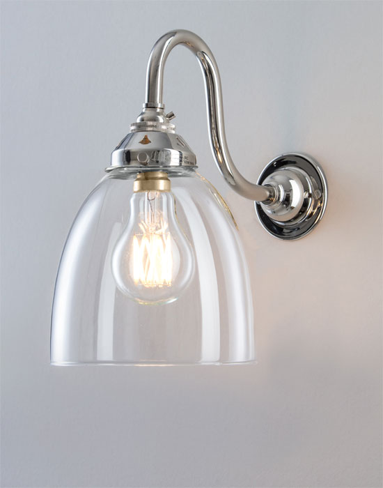 Glass Swan Arm Wall lights Glass Swan Arm Wall lights