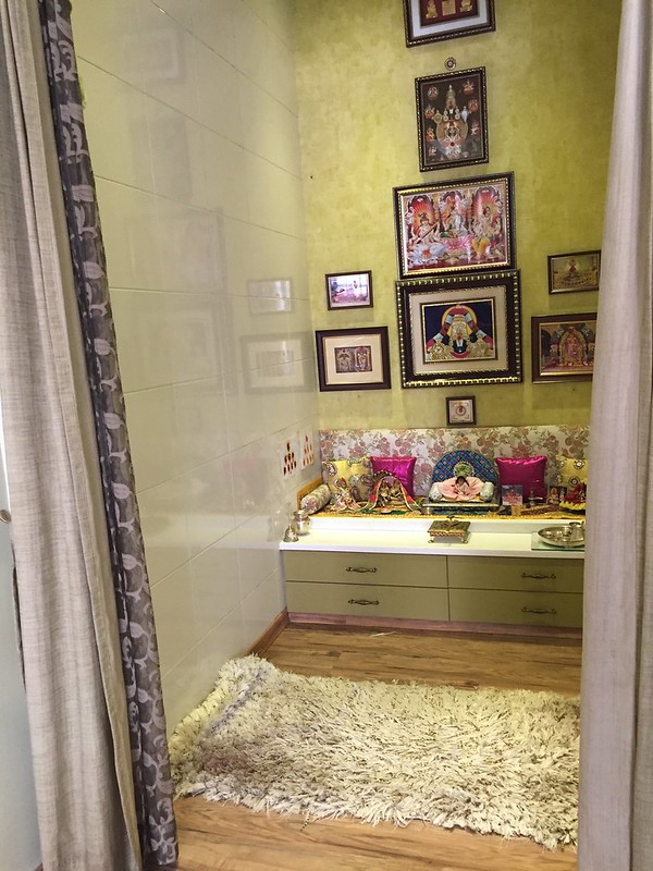 Mandir place include storage cabinet with granite top Mandir place include storage cabinet with granite top
