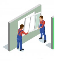 Powder Coated aluminium with glass window shutter Powder Coated aluminium with glass window shutter