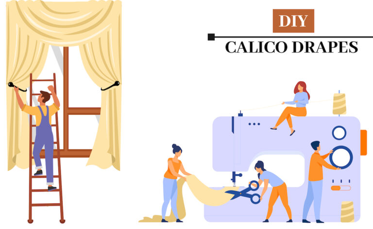Calico Drapes DIY