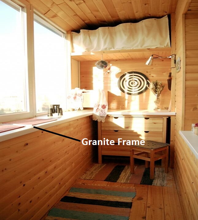 Granite frame for balcony