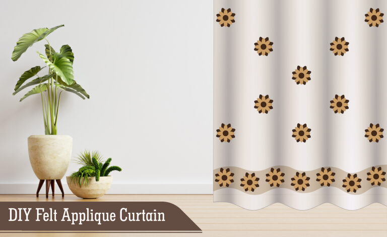 DIY Felt applique curtain