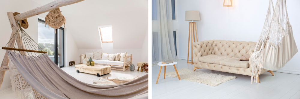 Decor Ideas With A Hammock In Living Room