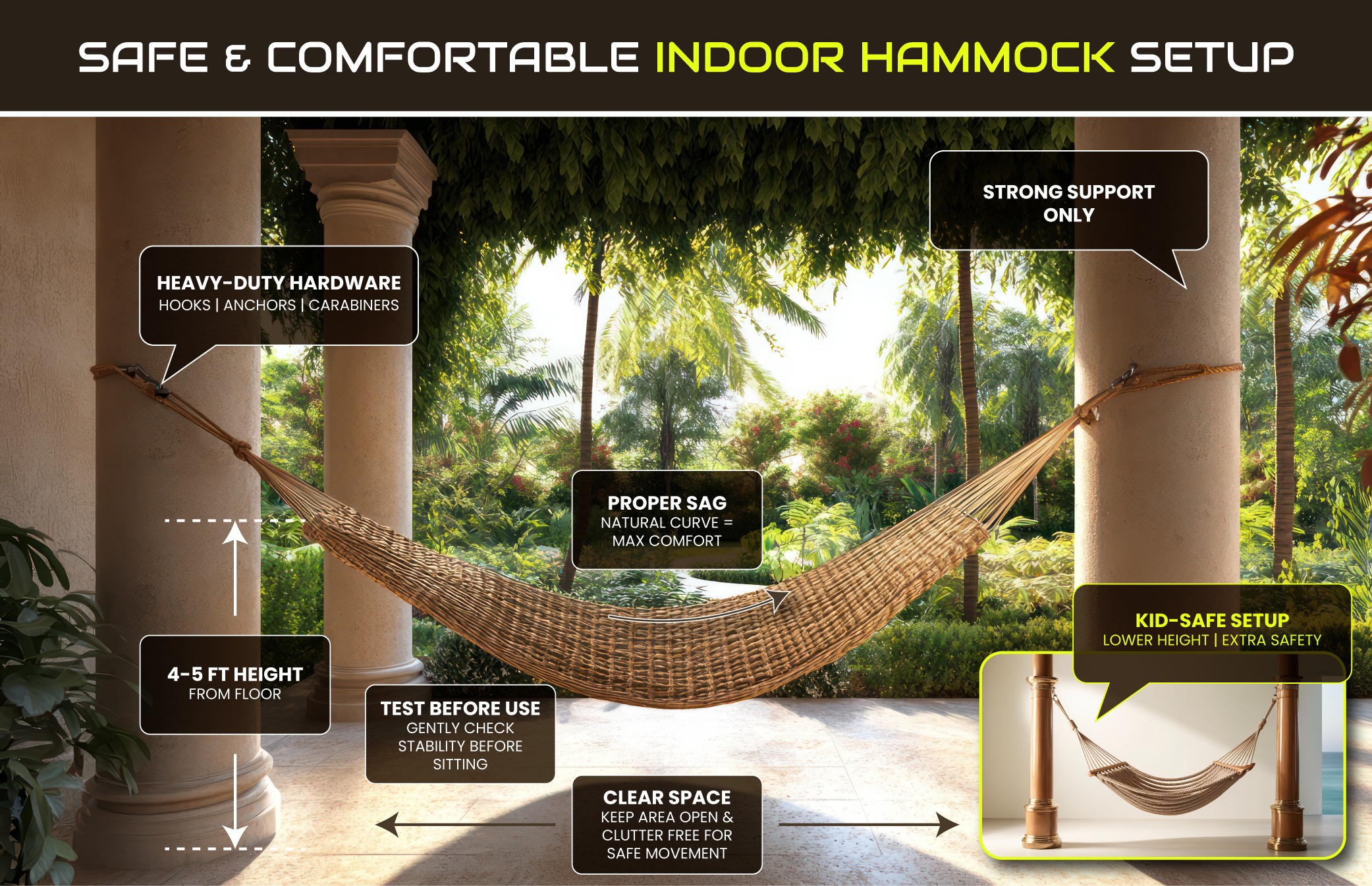 Safety Tips for Indoor Hammocks