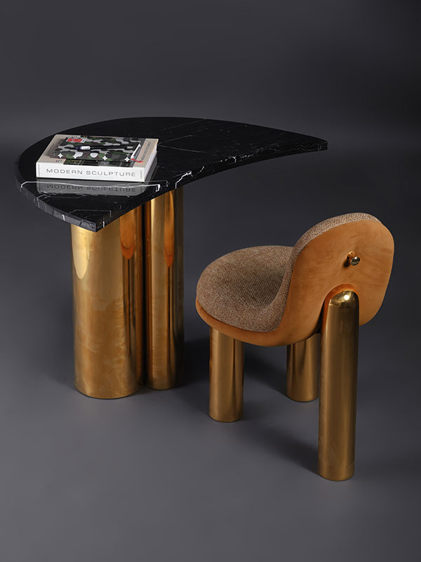 07 – Marble Top Swivel Study Table Marble Top Swivel Study Table