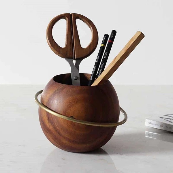 10 – Wood Pen Holder Wood Pen Holder