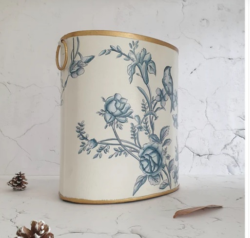 18 – Metal Hand Painted Waste Paper Bin Metal Hand Painted Waste Paper Bin