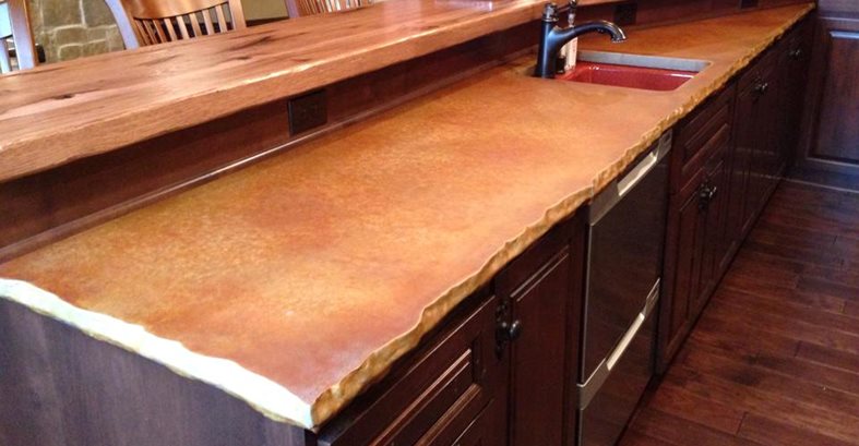 Concrete live edges Countertop