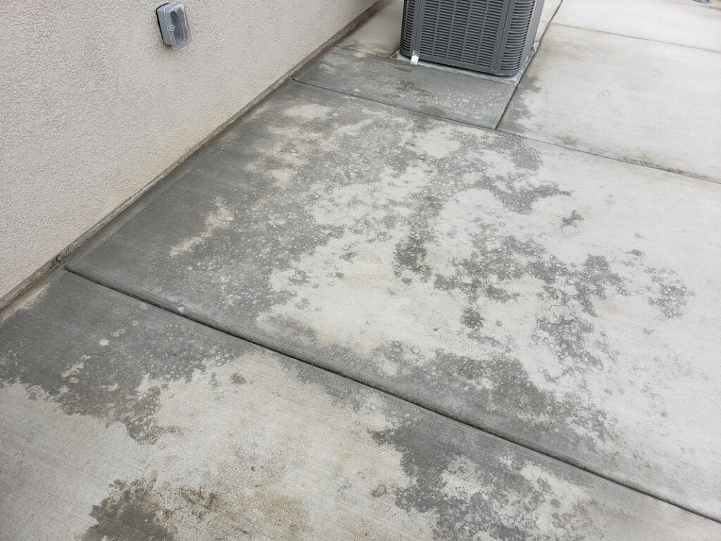 Discolouration in concrete