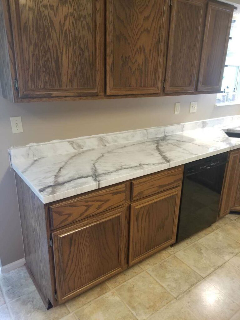 Marble look-alike Concrete Countertop