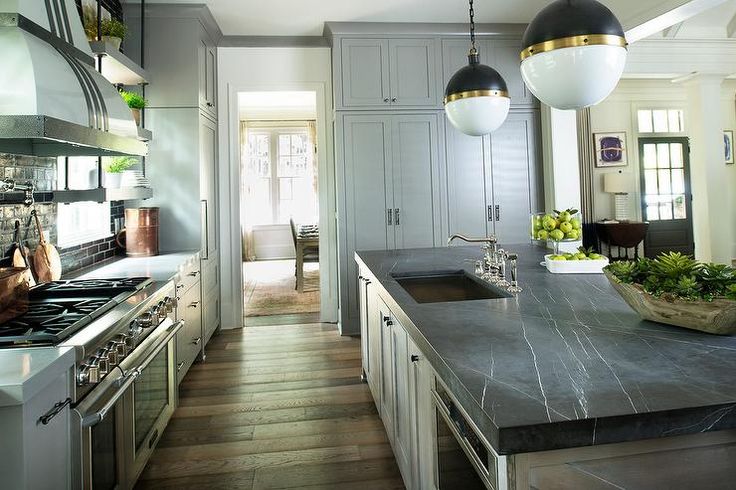 Pietra Gray Marble Kitchen Countertop