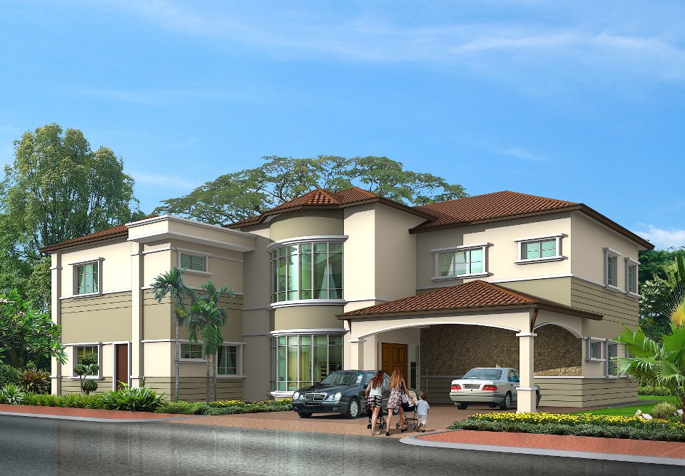 Two storied modern asymmetrical interpretation of Victorian bungalow