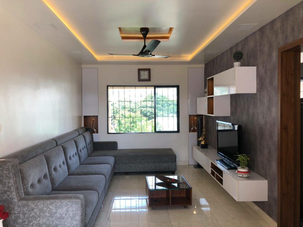 A compact modern living room