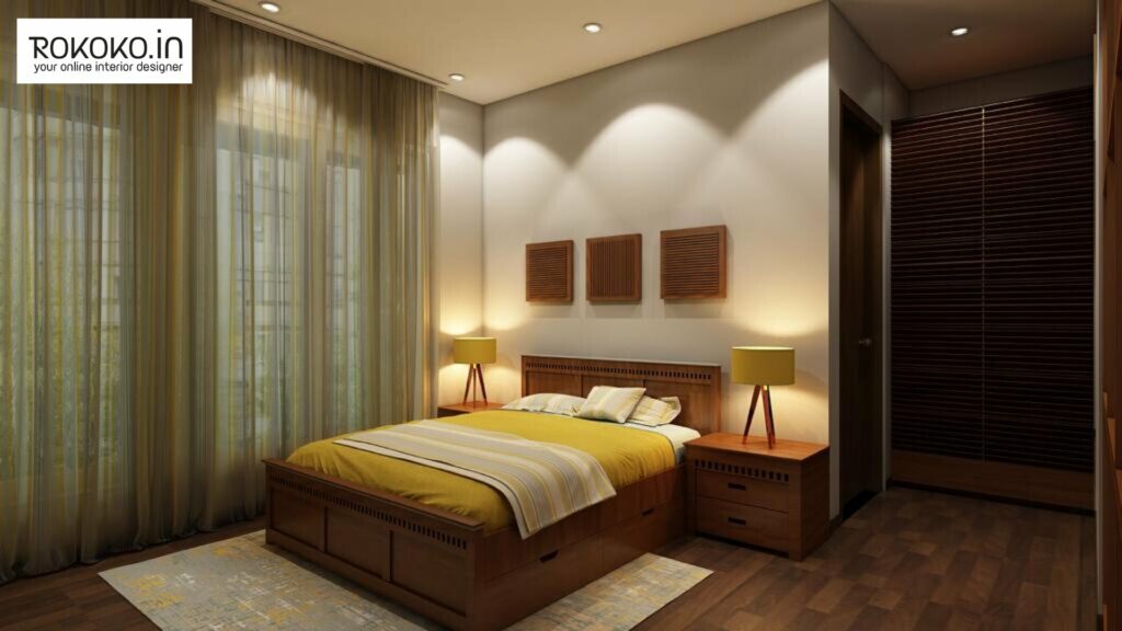 Modern minimalistic bedroom
