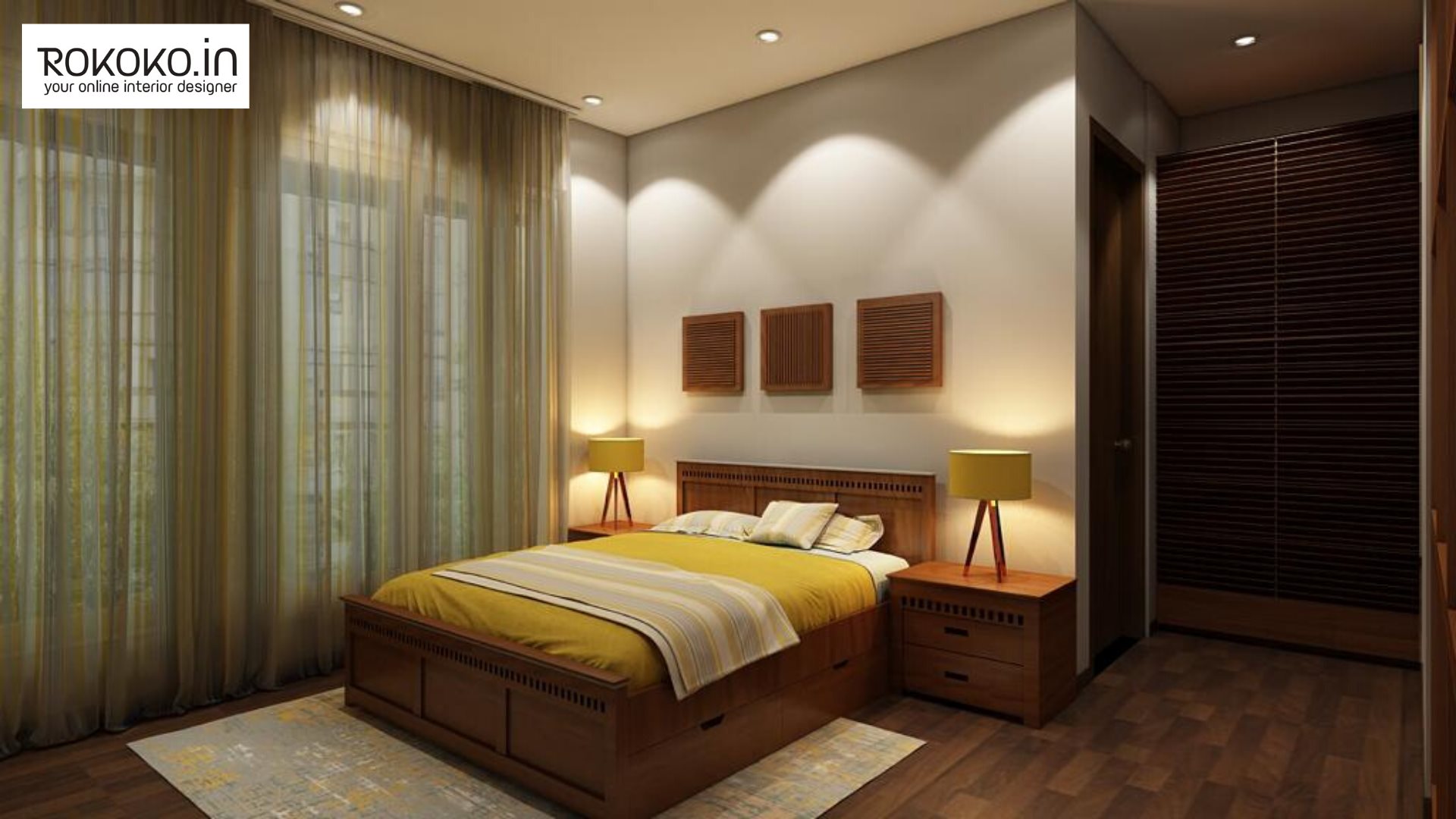 Modern minimalistic bedroom