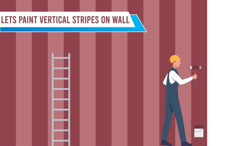 DIY Striped wall paint design