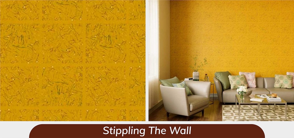 Stippling effect on wall