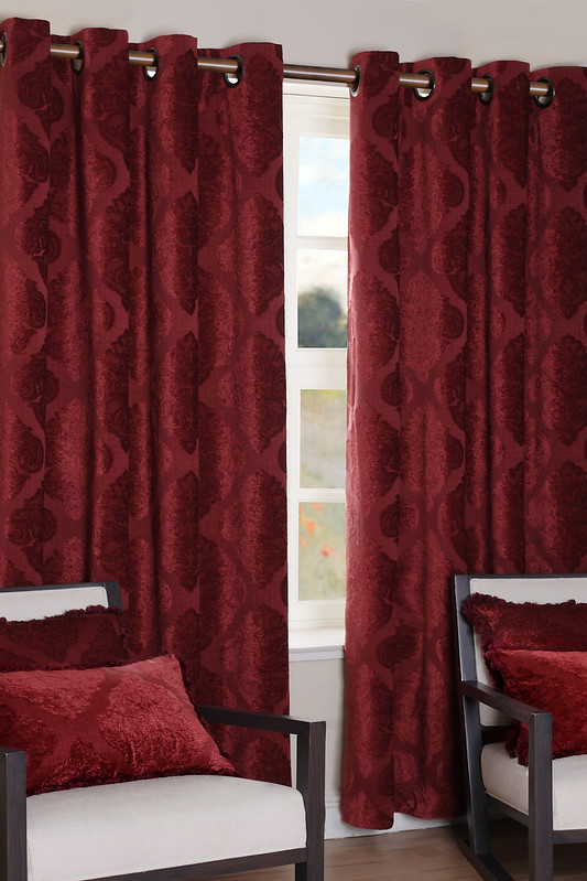 Embossed Luxurious fabric for eyelet or grommet curtain