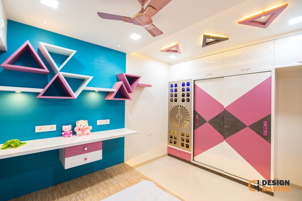 Pink Sliding Doors Wardrobe