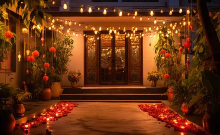 Outdoor Diwali Decoration Ideas
