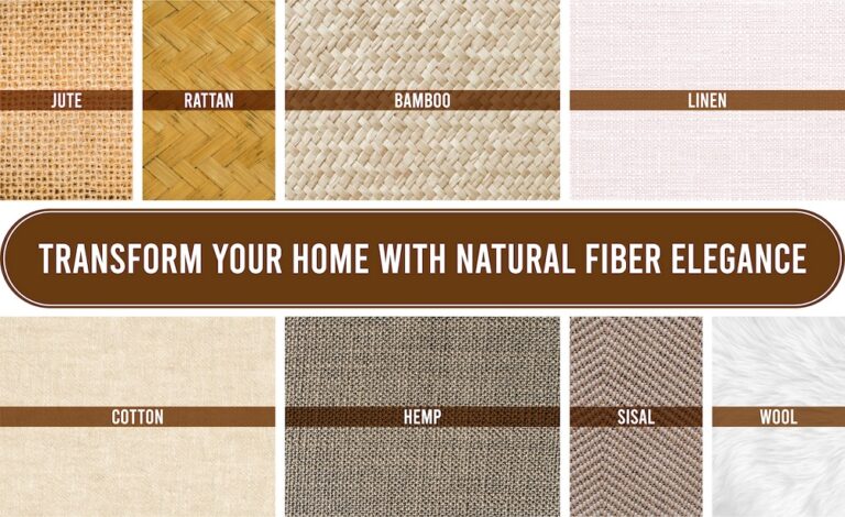 Natural fiber materials for interior décor